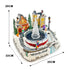 Christmas Village Snowy Fountain Milky Way River Musical Multicolor LED Light Up